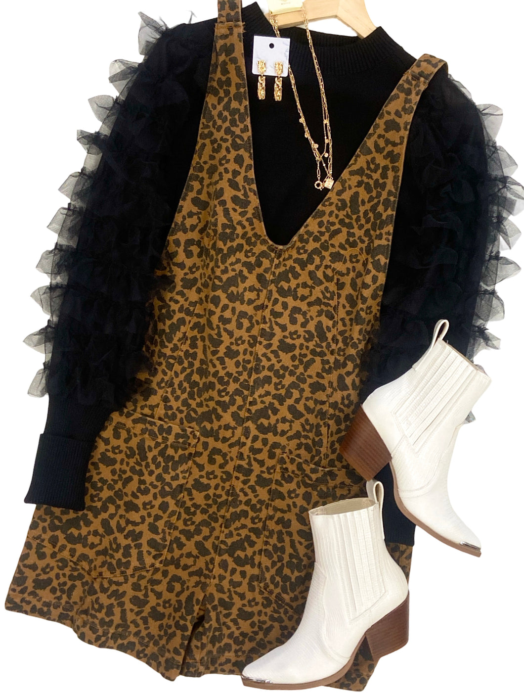 The Washed Leopard Romper