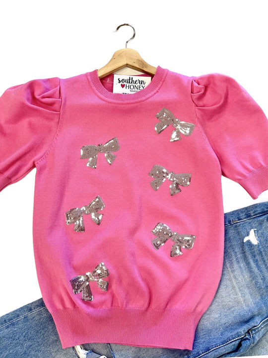 The Sequin Bow Sweater